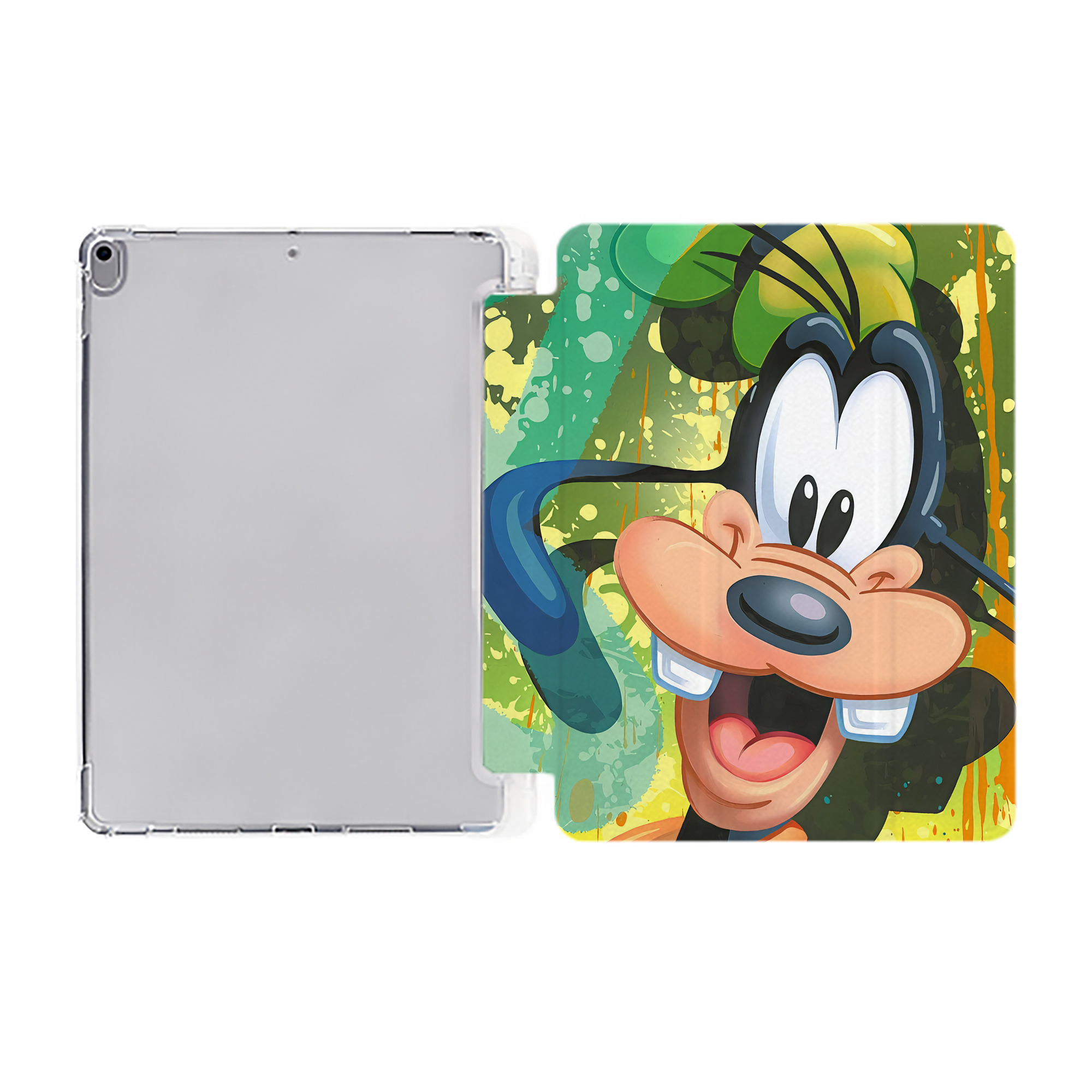 （画像用） ミッキーマウス Mickey Mouse IPad ケース ペン収納付き 三つ折りスタンド PUレザー×シリコン 対応機種9.5/10.5/10.9インチ